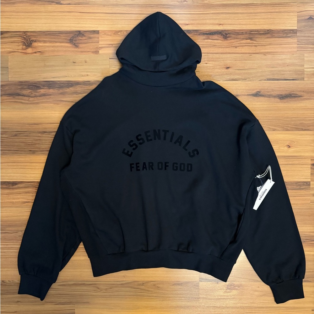 Essentials Fear of God Black Hoodie Men’s XL Oversized Streetwear Minimal Luxury